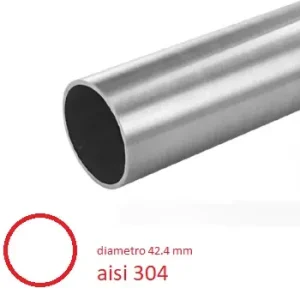 Tubo INOX Ø 42.4 AISI 304 da 3 mt 20750-HF Wolfsgruber 1386 Voordeelprijs